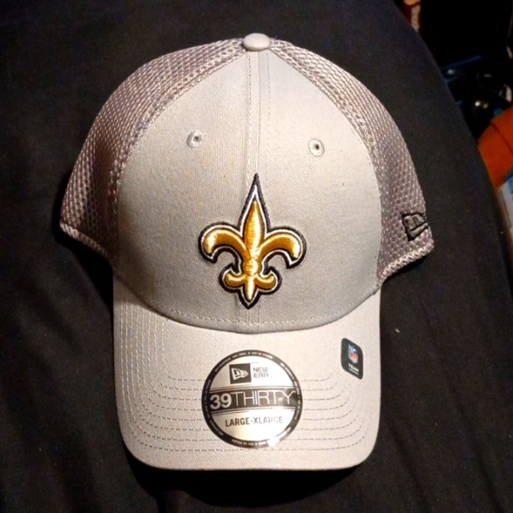 New Era, New Orleans Saints L/XL, NWT, Vented Back, Gray, NFL